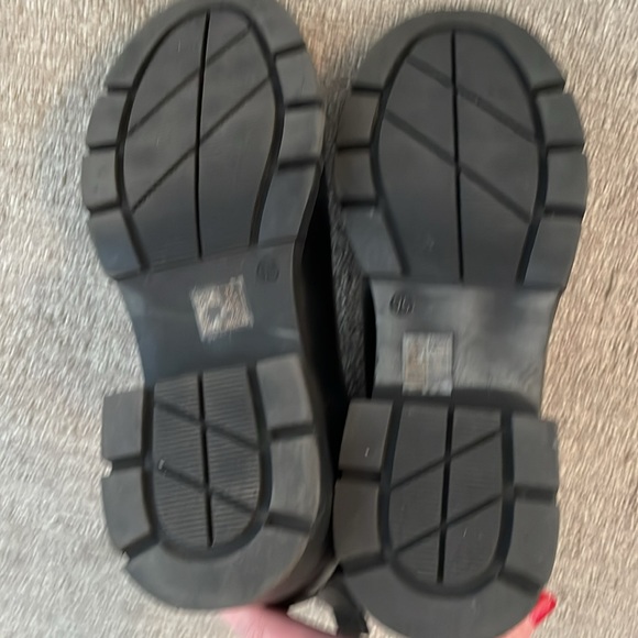 REDTOP Chelsea Boots 9.5 BlackChunky Block Heel Platform Lug Sole Ankle Booties - Picture 6 of 9